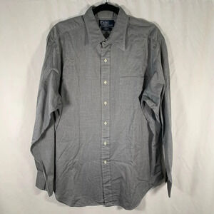 Polo Ralph Lauren Dress Shirt Men's 16.5 34 35 Grey Long Sleeve Button Down